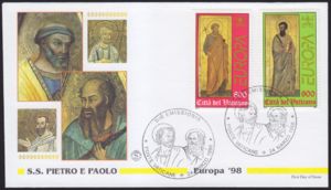 First Day Cover, St. Peter / St. Paul, Vatican City,  , Postal Services, Postal Unions, C.E.P.T., Europe, Apostles