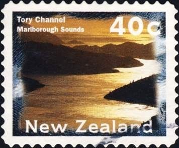 Stamp, Tory Channel, Marlborough Sounds, New Zealand,  