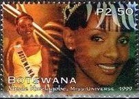 Stamp, With Botswana sash, Botswana,  