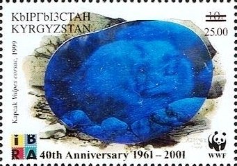 Stamp, Corsac Fox (Vulpes corsac), Kyrgyzstan,  