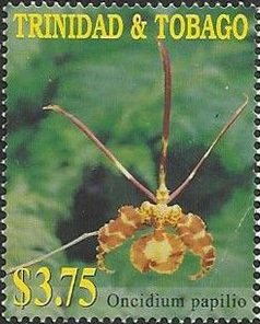 Stamp, Oncidium papilio, Trinidad and Tobago,  , Orchids