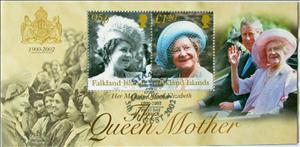 Souvenir Sheet, Queen Mother Commemoration, Falkland Islands,  