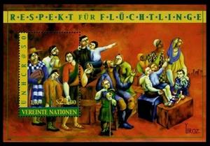 Souvenir Sheet, Respect for refugees, UNO Vienna,  , U.N.H.C.R.