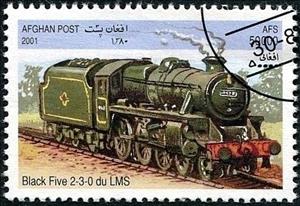 Stamp, Black Five 2-3-0 du LMS, Afghanistan,  , Railways