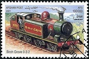 Stamp, Birch Grove 0-3-2, Afghanistan,  , Railways