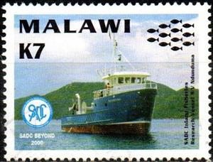 Stamp, SADCC-beyond, Malawi,  , Ships, Container Ships