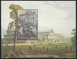 Souvenir Sheet, Great Exhibition, Crystal palace, Falkland Islands,  , Palaces
