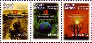 Se-tenant, Johannesburg World Summit for Sustainable Developement, South Africa,  