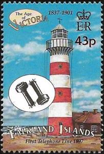 Stamp, Cape Pembroke lighthouse, Falkland Islands,  , Lighthouses