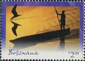 Stamp, Fisherman, Botswana,  