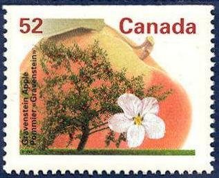 Stamp, Gravenstein Apple, Canada,  , Trees, Flowers, Fruits, Plants (Flora)