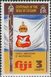 Stamp, Cakobau Club and Flag, Fiji,  