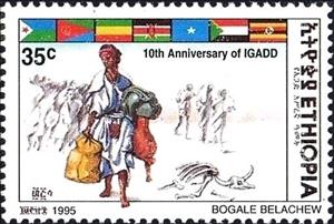 Stamp, Spread of deserts, Ethiopia,  