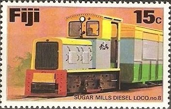 Stamp, Diesel Loco No 8, Fiji,  , Locomotives