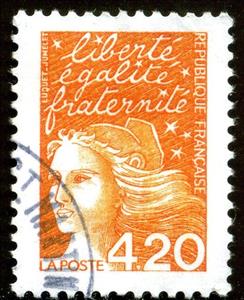 Stamp, Marianne type Luquet, France,  