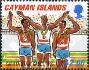 Stamp, Medal winners, Cayman Islands,  , Athletics