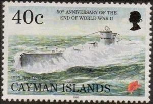 Stamp, U125,type IXc U-boat, Cayman Islands,  , Submarines, Navies