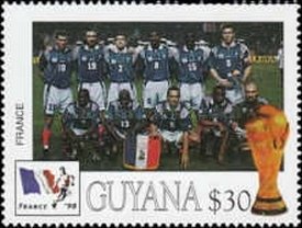 Stamp, France, Guyana,  , Football (Soccer)
