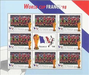Stamp, Spain, Guyana,  , Football (Soccer)