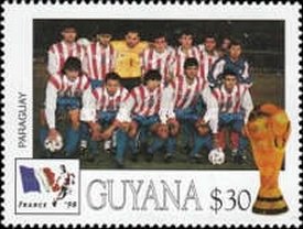 Stamp, Paraguay, Guyana,  , Football (Soccer)