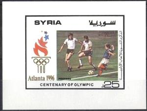 Souvenir Sheet, Soccer, Syria,  , Sport, Olympic Games, Football (Soccer)