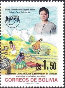 Stamp, Women in Agriculture and Craft, Bolivia,  