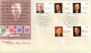 First Day Cover, WWII Australian Prime Ministers, Australia,  , Politicians