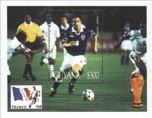 Souvenir Sheet, Hidetoshi Nakata 1977, Japanese Football Player, Guyana,  , Football (Soccer)