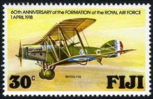 Stamp, Bristol F2B, Fiji,  , Aircrafts