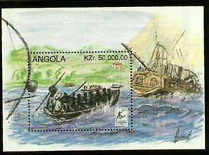 Souvenir Sheet, Disembarkation of slaves, Angola,  