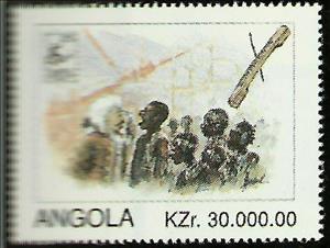 Stamp, Disembarkation of slaves, Angola,  