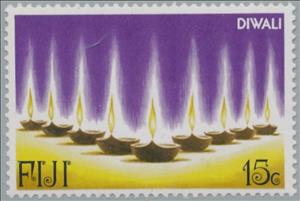 Stamp, Diwali, Fiji,  
