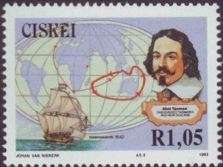 Stamp, Explorers: Heemskerck, Abel Tasman, South Africa, Homelands,  , Ships, Explorers