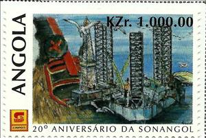Stamp, Derricks, Angola,  