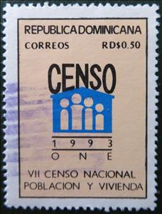 Stamp, VII national census of population and habitations, Dominican Republic,  