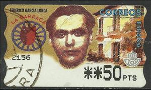 Stamp, Federico García Lorca, Spain,  