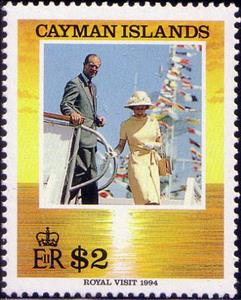 Stamp, Queen and Prince Philip, Cayman Islands,  , Queens, Princes