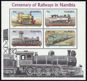 Souvenir Sheet, Railways in Namibia, Namibia,  , Locomotives