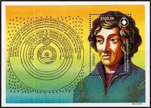 Souvenir Sheet, Copernicus, Guyana,  