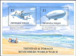 Souvenir Sheet, Remembering of World War II, Trinidad and Tobago,  