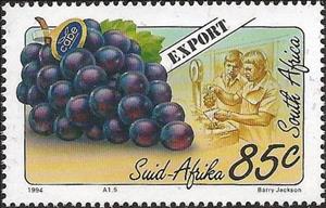 Stamp, Grapes, South Africa,  , Fruits