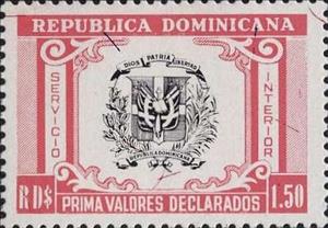 Stamp, Coat of Arms, Dominican Republic,  