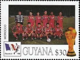 Stamp, Morocco, Guyana,  , Football (Soccer)