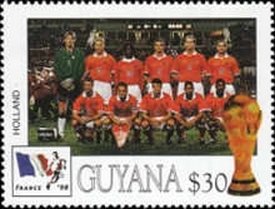 Stamp, Netherlands, Guyana,  , Football (Soccer)