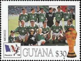 Stamp, Mexico, Guyana,  , Football (Soccer)