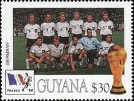 Stamp, Germany - Federal Republic, Guyana,  , Football (Soccer)