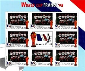 Stamp, Germany - Federal Republic, Guyana,  , Football (Soccer)