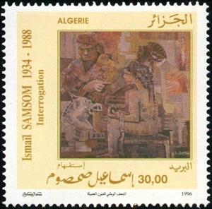 Stamp, Interrogation, Algeria,  , Paintings