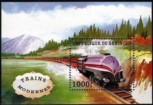 Souvenir Sheet, Coronation Scot, 1937, Benin,  , Railways