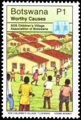 Stamp, SOS Children’s Village, Tlokweng., Botswana,  